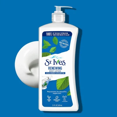 خرید و قیمت لوسین بدن کلاژن و الاستین سنت ایوز مدل ترمیم کننده St.Ives RENEWING BODY LOTION COLLAGEN حجم 621 میلی لیتر