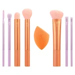 خرید و قیمت ست براش ۸ تیکه ریل تکنیک صورت ، گونه و چشم REAL TECHNIQUES level up brush + sponge set