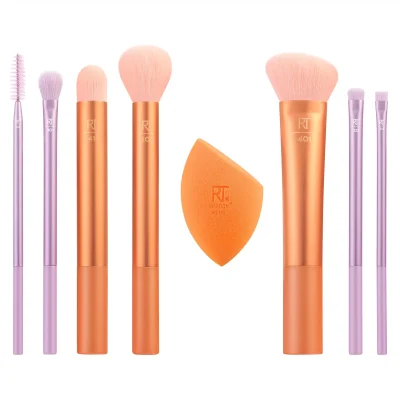 خرید و قیمت ست براش ۸ تیکه ریل تکنیک صورت ، گونه و چشم REAL TECHNIQUES level up brush + sponge set