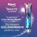 خرید و قیمت خمیر دندان سفید کننده وایت سیستم سیگنال مدل سفیدی قوی Signal WHITE SYSTEM GÜÇLÜ BEYAZLIK حجم 75 میلی لیتر