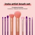 ست براش ۹‌ تیکه ریل تکنیک صورت ، گونه و چشم REAL TECHNIQUES insta artist brush set - Image 4