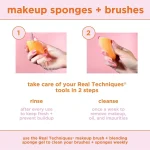 خرید و قیمت ست براش ۴ تیکه مینی ریل تکنیک REAL TECHNIQUES MINI HOIDAZE BRUSH + SPONGE SET