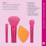 ست براش ۴ تیکه مینی ریل تکنیک REAL TECHNIQUES MINI HOIDAZE BRUSH + SPONGE SET - Image 5