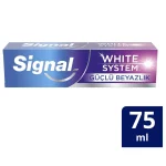 خرید و قیمت خمیر دندان سفید کننده وایت سیستم سیگنال مدل سفیدی قوی Signal WHITE SYSTEM GÜÇLÜ BEYAZLIK حجم 75 میلی لیتر