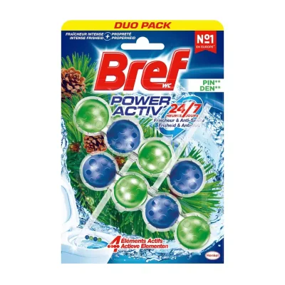خرید و قمیت خوشبو کننده توالت برف توپی رایحه کاج Bref POWER AKTIV PINE بسته 8 عددی