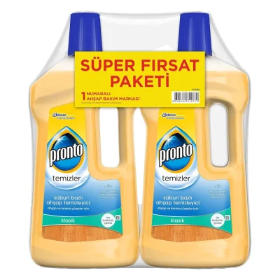 خرید و قیمت مایع پارکت شور جفتی پرونتو Pronto حجم 750+750 میلی لیتر