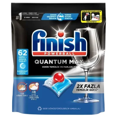خرید و قیمت قرص ماشین ظرفشویی فینیش کوانتوم مکس finish QUANTUM MAX بسته 62 عددی