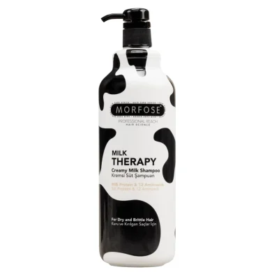 خرید و قیمت شامپو مو مورفوس مخصوص موهای خشک و موخوره مدل تراپی شیری MORFOSE MILK THERAPY حجم 1000 میلی لیتر
