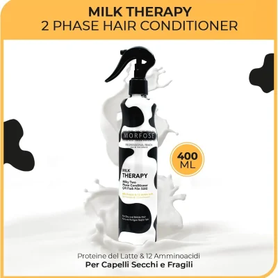 خرید و قیمت اسپری دوفاز مورفوس مخصوص موهای خشک و موخوره مدل تراپی شیری MORFOSE MILK THERAPY حجم 400 میلی لیتر