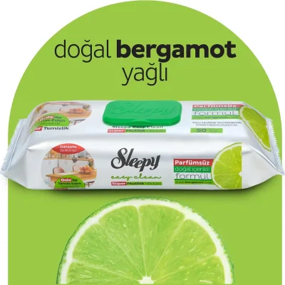 خرید و قیمت دستمال آشپزخانه اسلیپی رایحه برگاموت Sleepy Easy Clean bergamot بسته 50 عددی