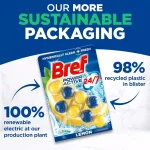 خرید و قیمت خوشبو کننده توالت برف توپی رایحه لیمو Bref POWER AKTIV LEMON بسته 8 عددی