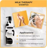 شامپو مو مورفوس مخصوص موهای خشک و موخوره مدل تراپی شیری MORFOSE MILK THERAPY حجم 1000 میلی لیتر - Image 4