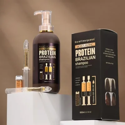 خرید و قیمت شامپو مو بدون سولفات پروتئین برزیلی به همراه آمپول پروتئین مو آرگان ARGAN OIL PROTEIN BRAZILIAN shanpoo حجم ۸۰۰ میلی لیتر