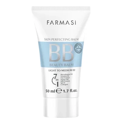 BB کرم فارماسی شماره 02 FARMASI BEAUTY BALM (BB) CRREAM Light to medium حجم 50 میلی لیتر