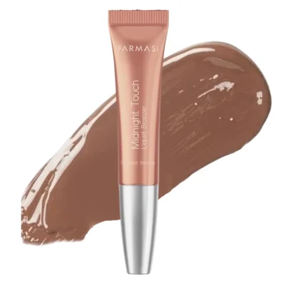 خرید و قیمت برنزر مایع تیوپی پد دار فارماسی مدل برنزِ پاشیده‌ شده FARMASI MIDNIGHT TOUCH Liquid DRIZZLED BRONZE حجم 12 میلی لیتر