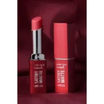 رژ جامد مات ساتینی گلامی گلدن رز شماره 02 (قهوه‌ای مایل به خاکستری مخملی) GOLDEN ROSE SATINY MATTE - Image 6