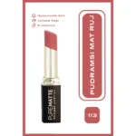 رژ جامد پودری گلدن رز شماره 113 GOLDEN ROSE PUREMATTE POWDER - Image 6