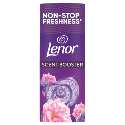 خرید و قیمت بوستر خوشبو کننده لباس لنور رایحه شکوفهٔ خاص و سوسن مهتاب Lenor IN-WASH SCENT BOOSTER وزن 155 گرم