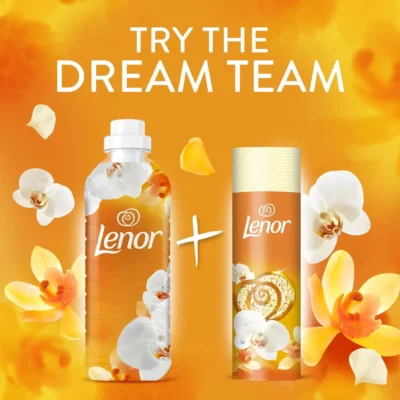 خرید و قیمت بوستر خوشبو کننده لباس لنور رایحه ارکیده طلایی Lenor IN-WASH SCENT BOOSTER وزن 155 گرم
