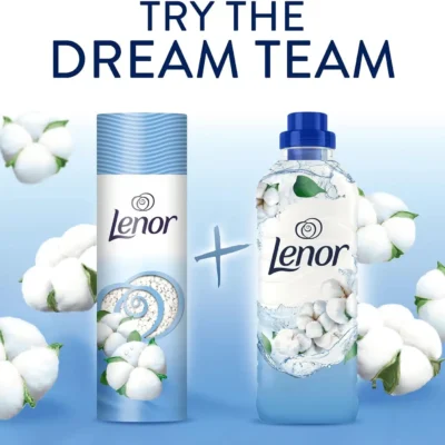 خرید و قمیت بوستر خوشبو کننده لباس لنور رایحه پنبه خنک Lenor IN-WASH SCENT BOOSTER وزن 155 گرم